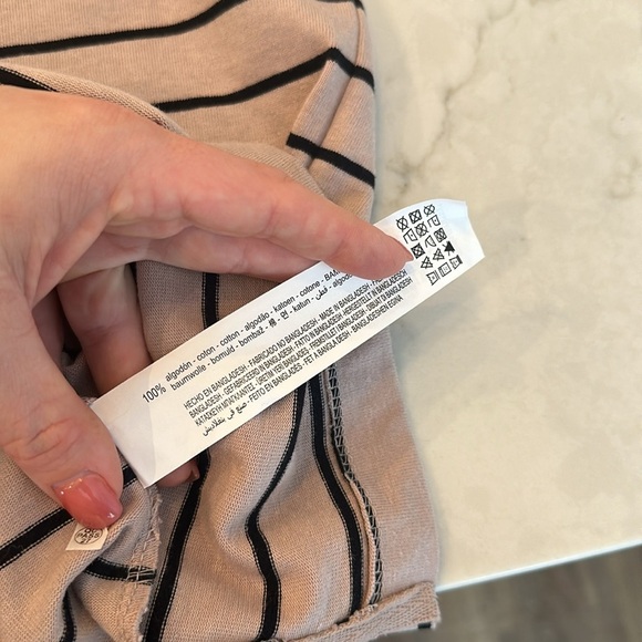 Zara Striped Short Sleeve Tee Shirt Men’s Small NEW - Picture 5 of 6